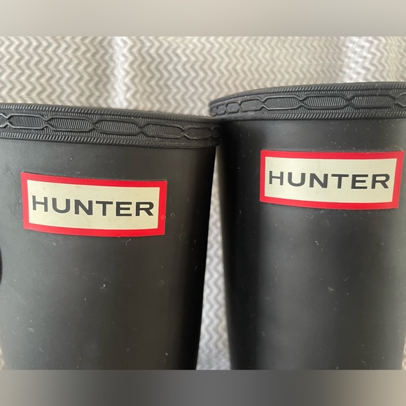 HUNTER RAIN BOOTS - black matte tall women’s size 7 - Picture 6 of 9